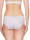 Lauma, White Cotton Mid Waist Shorts, On Model Back, 96J70