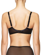 Lauma, Black Underwired Half-padded Bra, On Model Back, 97H40