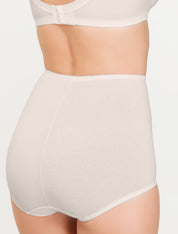Lauma, Nude High Waist Cotton Full Briefs, On Model Back, 97J50