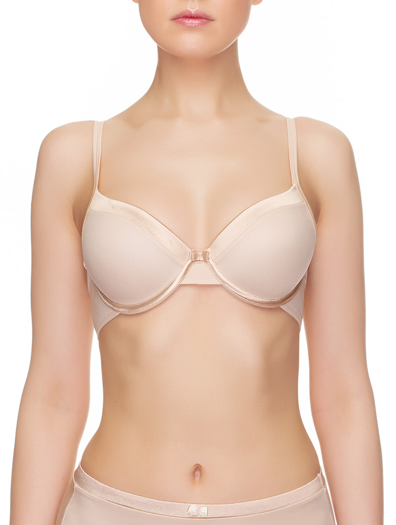 Lauma, Beige Molded Padded T-Shirt Bra, On Model Front, 99570 
