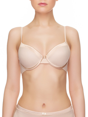 Lauma, Beige Molded Padded T-Shirt Bra, On Model Front, 99570 