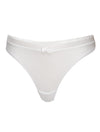 Lauma, White Mid Waist String Panties, On Model Front, 99C61