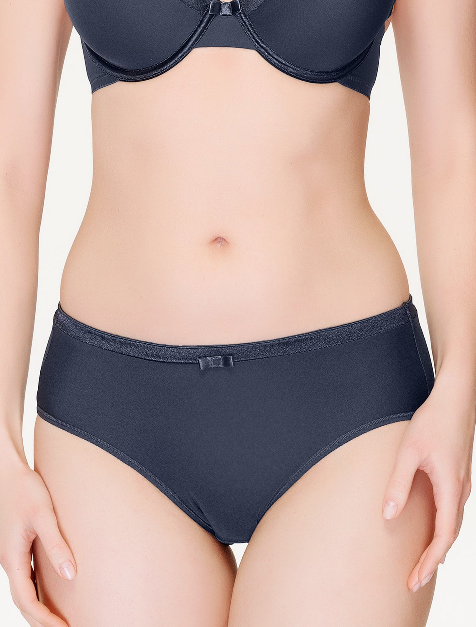 Lauma, Dark Grey High Waist Panties, On Model Front, 99C41 