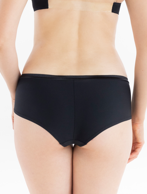 Lauma, Black Mid Waist Shorts Panties, On Model Back, 99C71