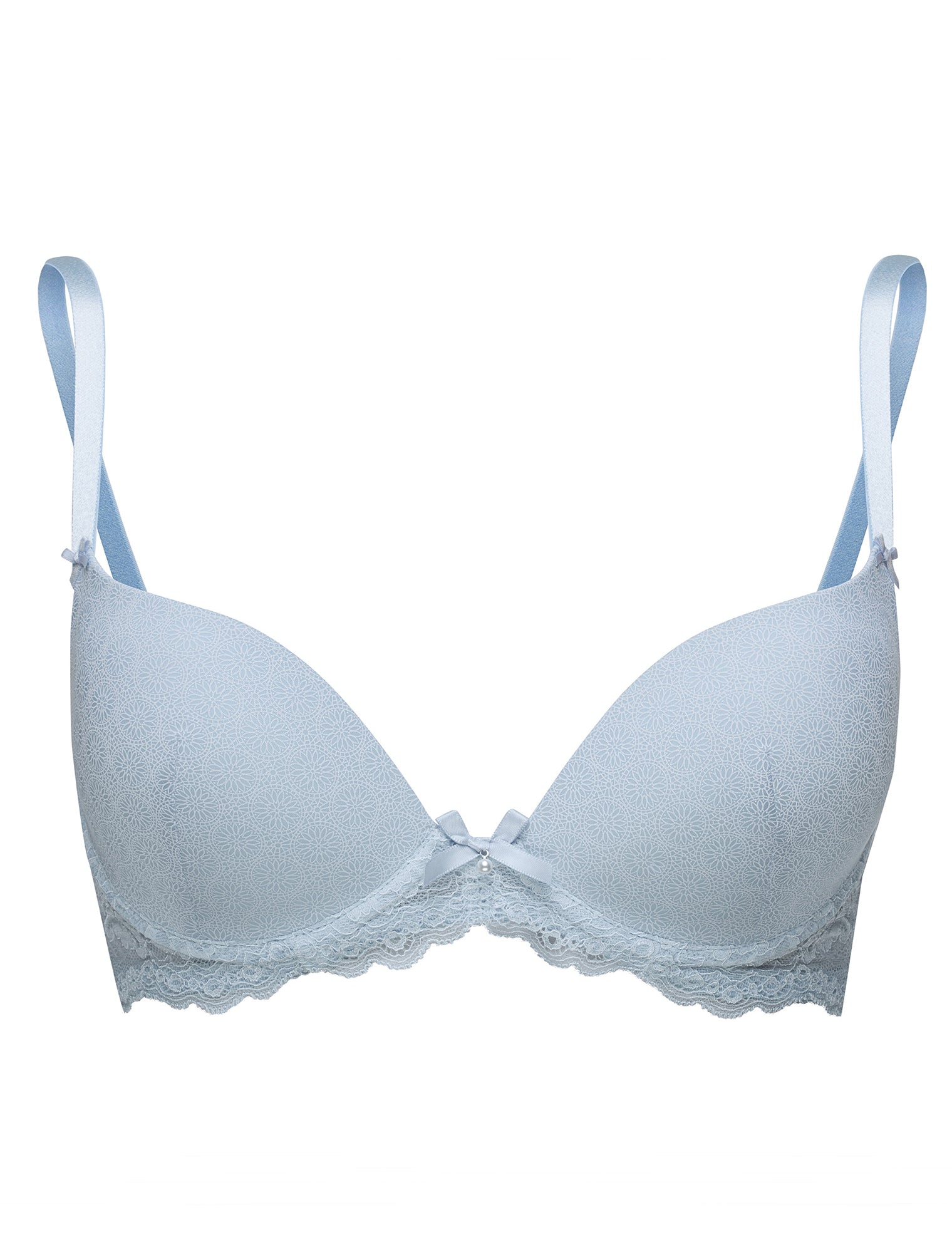 Lauma, Light Blue Moulded Push Up Bra, On Model Front, 99G35