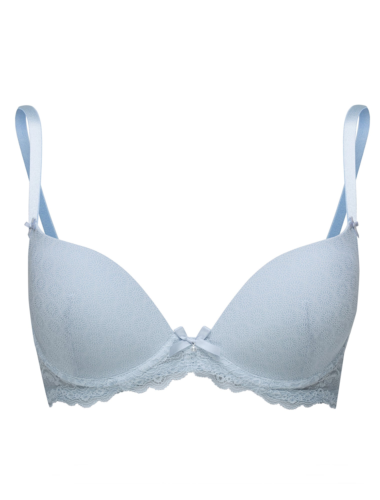 Lauma, Light Blue Moulded Push Up Bra, On Model Front, 99G35