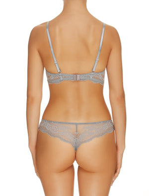 Lauma, Grey Lace String Panties, On Model Back, 99G60