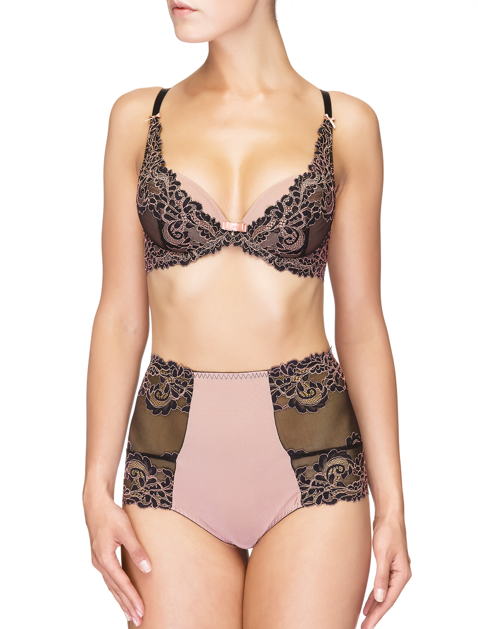 Lauma, Pink High Waist Panties, On Model Front, 99H51