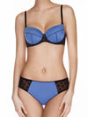 Lauma, Blue Mid Waist Panties, On Model Front, 10D59