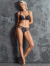 Lauma, Dark Grey Mouldes Push-up Bra, On Model Front, 18K35