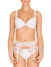 Lauma, Ivory Suspender Belt, On Model Front, 13G05